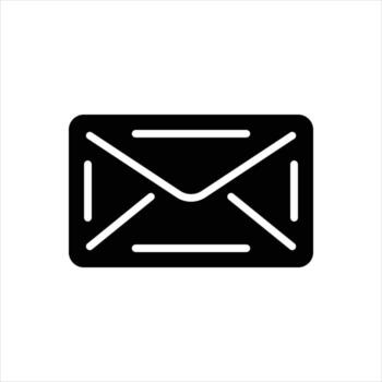 sólido icono correo vector