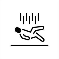 Solid icon falling vector
