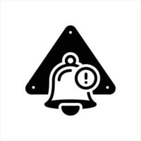 Solid alert icon vector