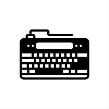 sólido icono teclado vector