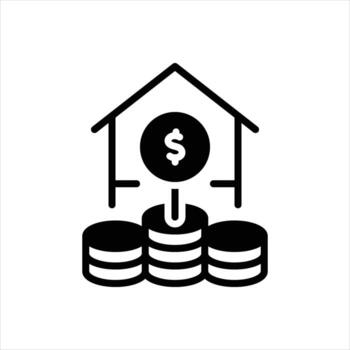 Solid icon saving vector