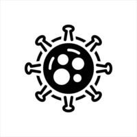 Solid icon virus vector
