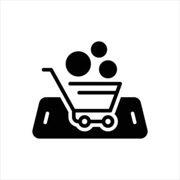 Solid icon digital-commerce vector