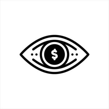 Solid vision icon vector