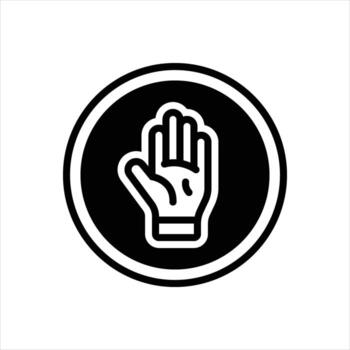 Solid stop icon vector