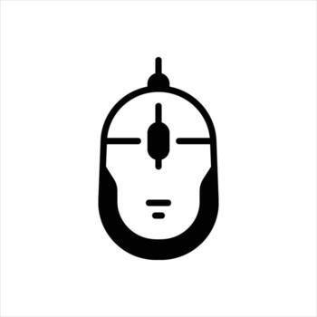 Solid icon mouse vector