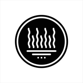sólido icono superficie caliente vector
