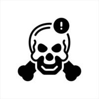 Solid icon dangerous vector