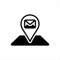 Solid icon address vector