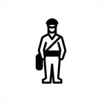 Solid icon postman vector