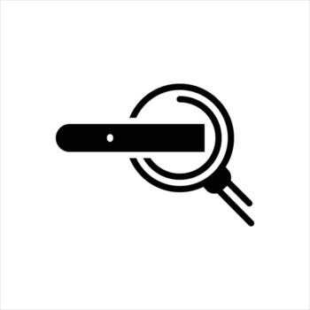 Solid icon search vector