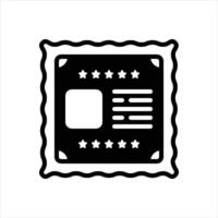 Solid icon stamp vector