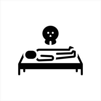 Solid death icon vector
