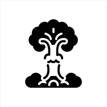 Solid explosion icon vector