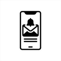Solid icon notification vector