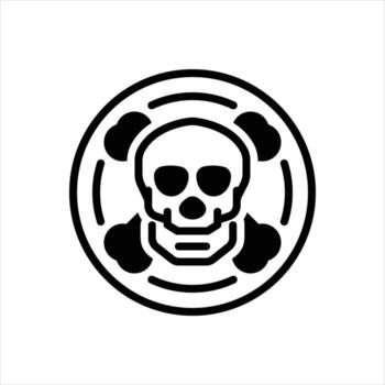 Solid icon danger vector