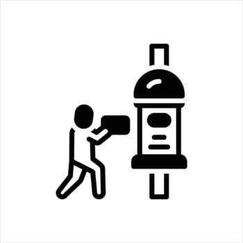 sólido icono enviar vector
