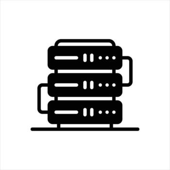 sólido icono servidor vector