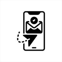 Solid icon receive vector