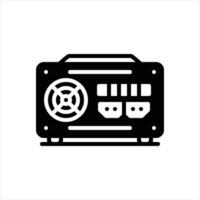 Solid icon power-supply vector