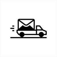 Solid icon delivery vector
