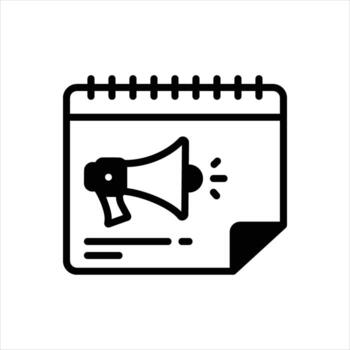 Solid promotion icon vector