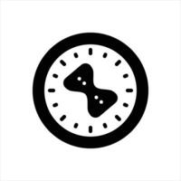 Solid icon time-wall vector
