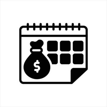 Solid icon payday vector