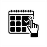 Solid icon appointment vector