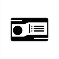 Solid icon business-card vector