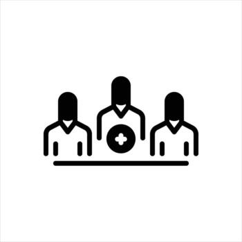 Solid icon join-group vector