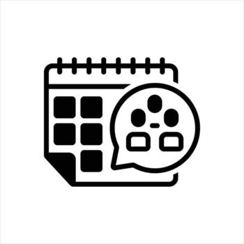 Solid planner icon vector