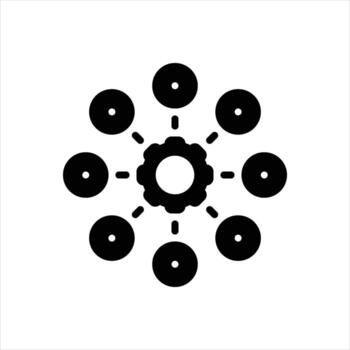 Solid setting icon vector