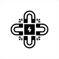Solid icon unite vector