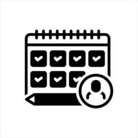Solid icon planner vector