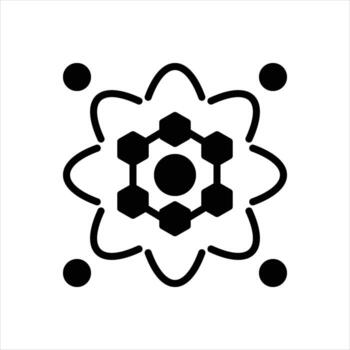 Solid icon science vector