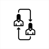 Solid icon relationship vector