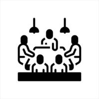 Solid congregation icon vector