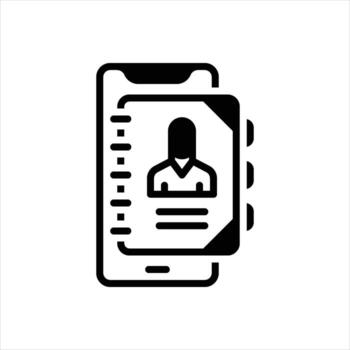 Solid icon contact vector
