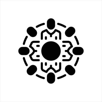 sólido icono colaborar vector