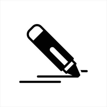 Solid icon crayon vector
