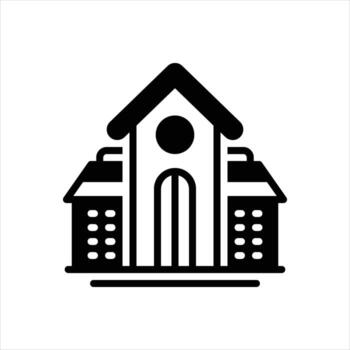 sólido colegio icono vector