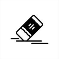 Solid icon eraser vector