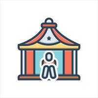 color icon shelter vector