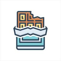 Color icon chocolate vector