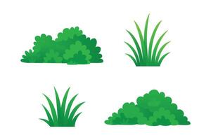 green bushes and grass illustrations vector