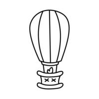 Hot air balloon illustration vector