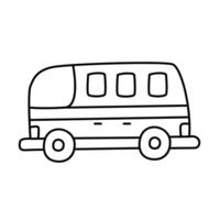 A line drawing of a bus on a white background vector