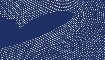 Hand drawn dash brush line abstract wave and water pattern in white and blue, Japanese Sashiko and ethnic traditional hand paint nature texture background, simple graphic for textile, carpet vector