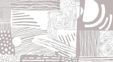 Abstract pattern featuring hand drawn textures and organic linework. Inspired by woodcut prints, nature rhythms, and minimalist geometry. vector